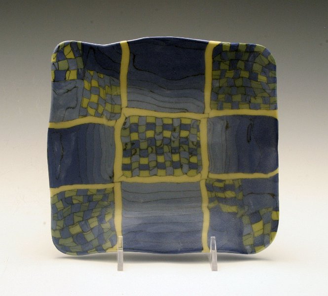 Colored clay plate